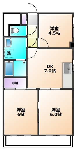 【小平市学園西町のマンションの間取り】