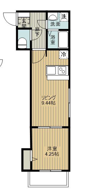 蓮田市関山のアパートの間取り