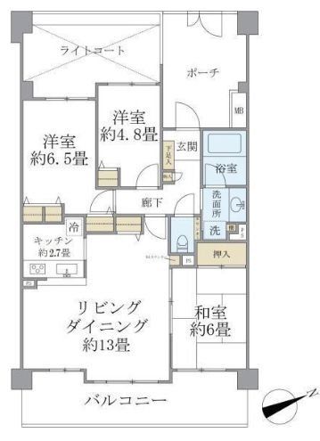 鎌倉市大船のマンションの間取り