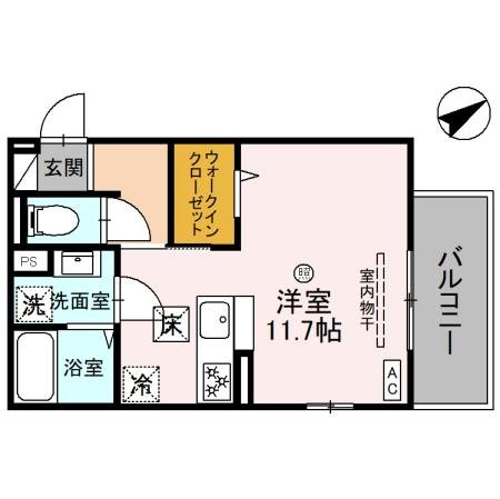 草津市西渋川のアパートの間取り