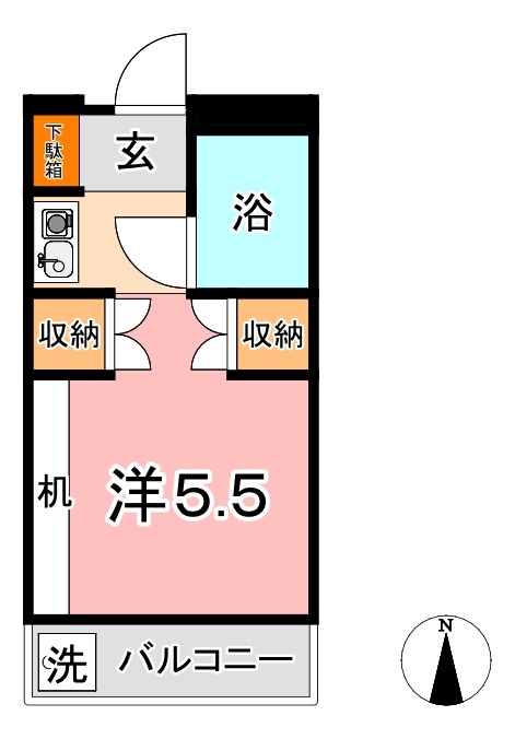 倉敷市鳥羽のマンションの間取り