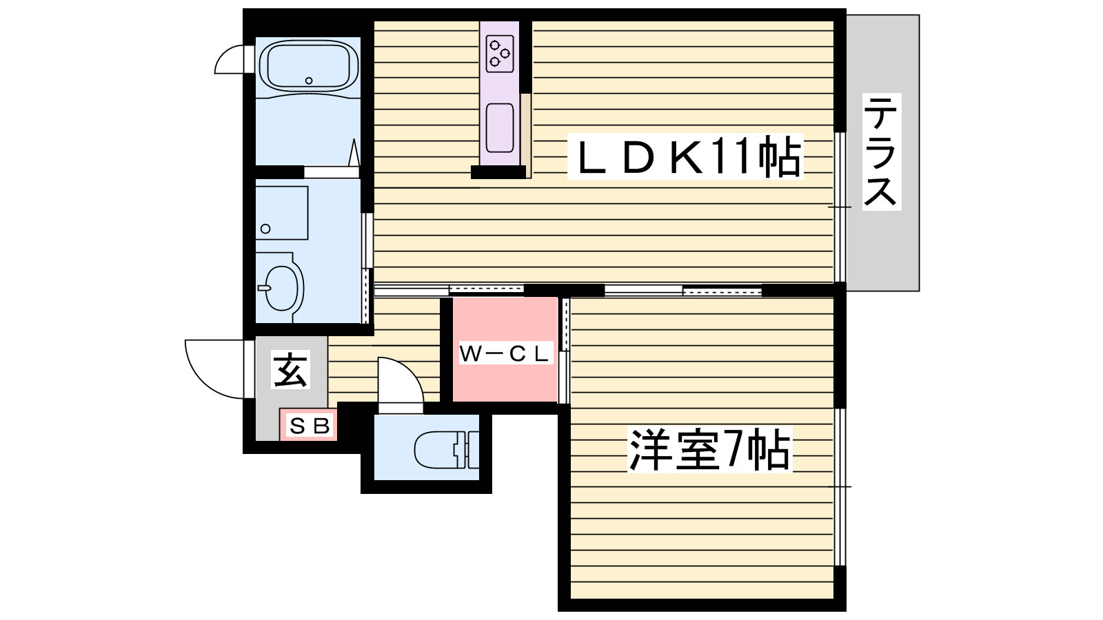 シャーメゾン赤穂の間取り