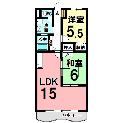 エレガンス生田の間取り