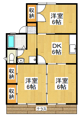 グリーンハイツAの間取り