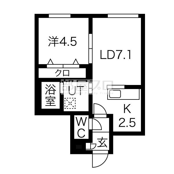 【札幌市西区八軒三条西のマンションの間取り】