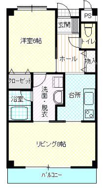 高松市今里町のマンションの間取り