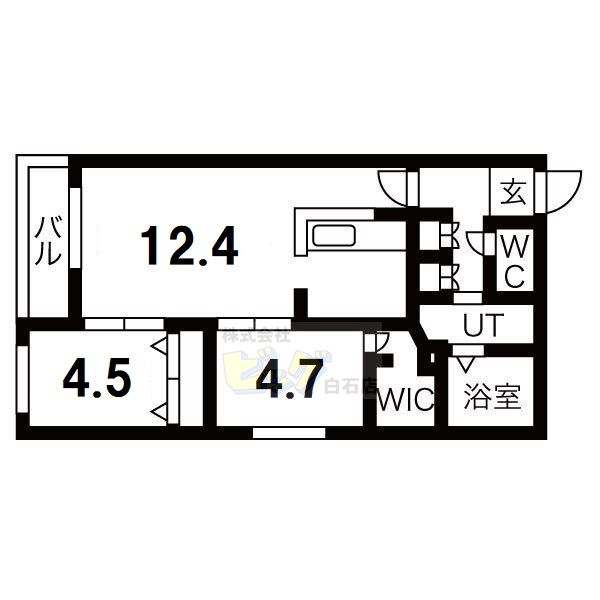 Alivis東札幌(東札幌1-3MS)の間取り