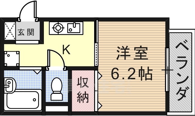 茨木市大住町のアパートの間取り