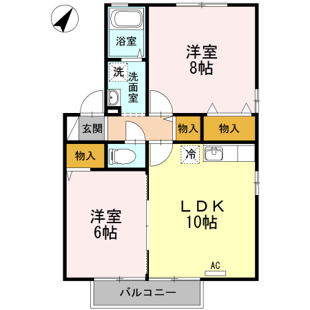 ウィルモア泉都町　D棟の間取り