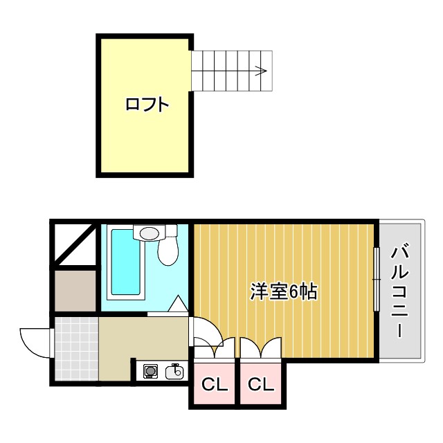 ハイツ法蓮の間取り写真