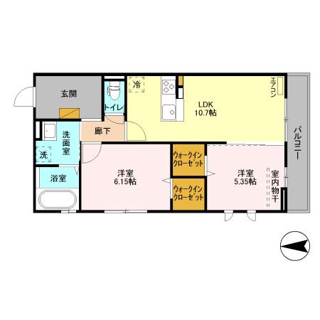 いすみ市岬町椎木のアパートの間取り