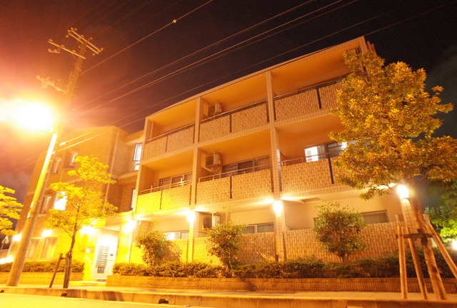 建物外観　夜に撮影しました