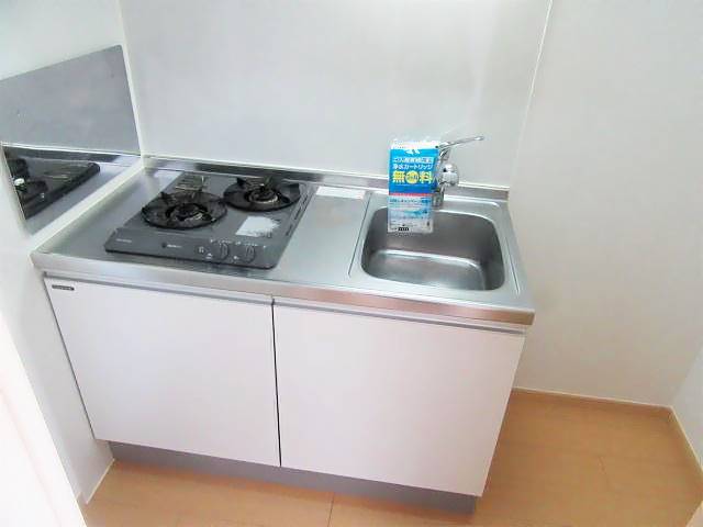 キッチン　ガスコンロ付きのキッチン