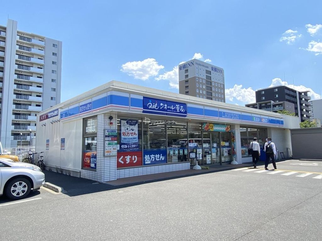 コンビニ　ローソン三郷谷中店（コンビニ）まで600m