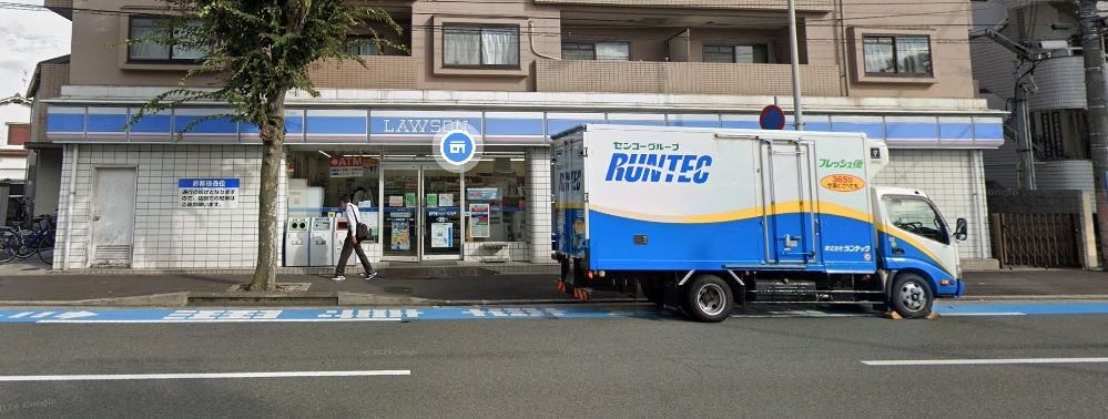 コンビニ　ローソン 尼崎次屋一丁目店（コンビニ）まで128m