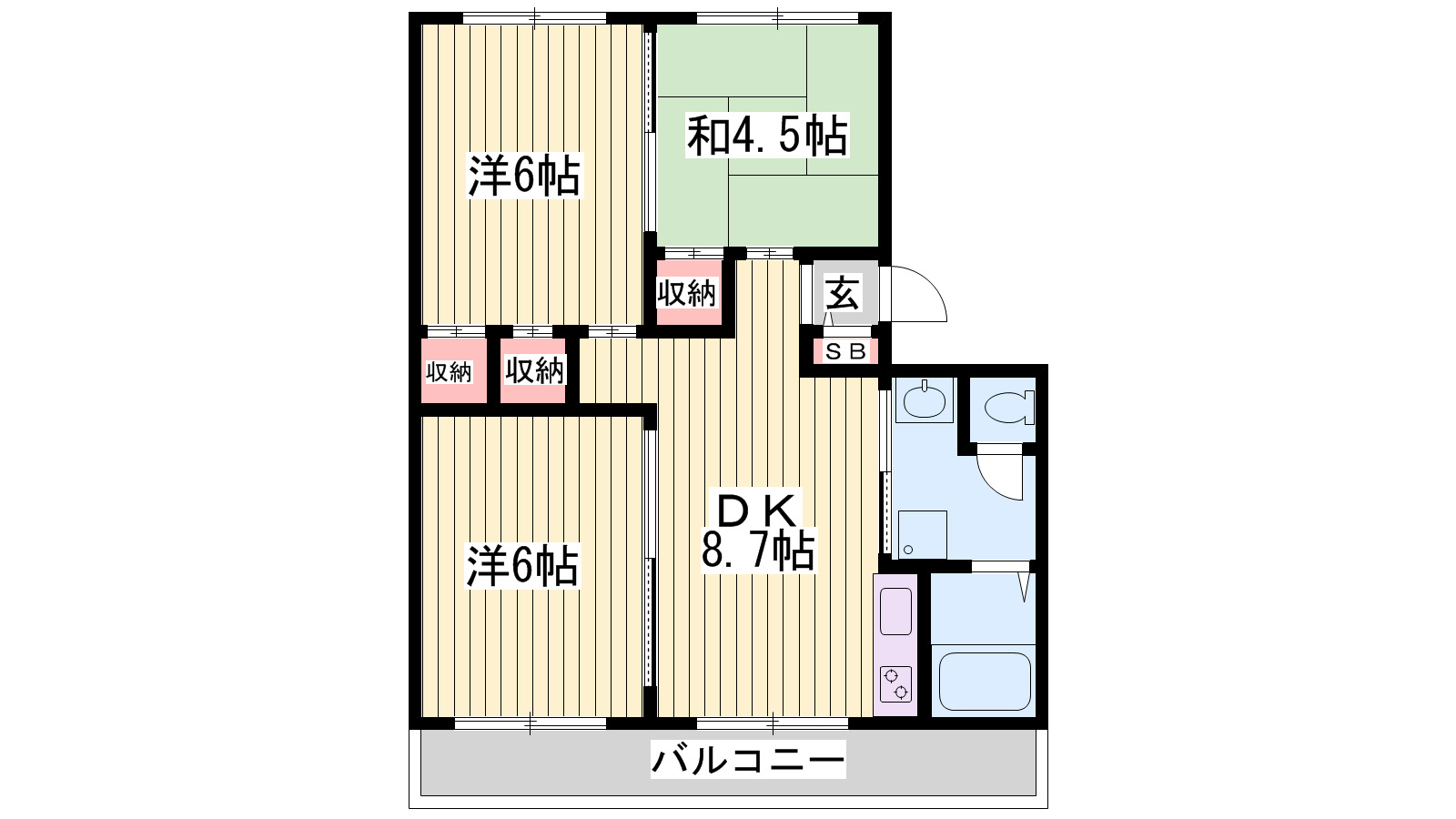 クローバー広畑才の間取り写真