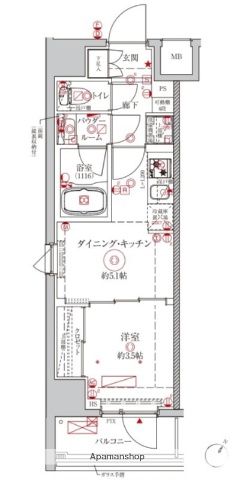 クレイシアIDZ川崎ザ・テラスの間取り写真