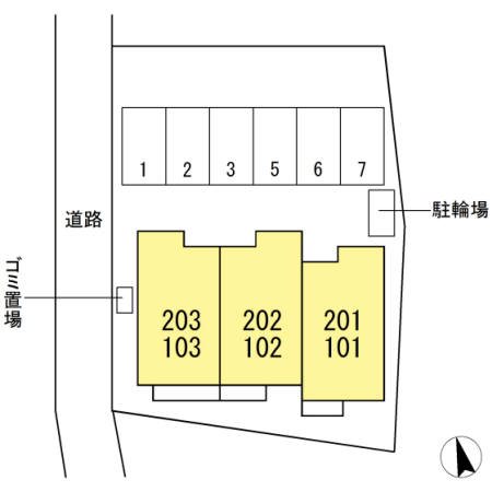 駐車場　敷地内駐車場です。