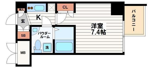 ミュプレ北浜EASTの間取り写真