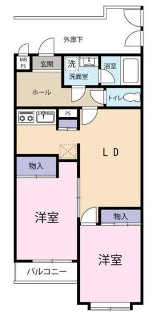 ヒロ ロイヤルハイツ長津田の間取り写真