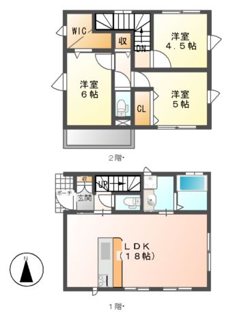 フォルトューナ猫洞通A棟の間取り写真