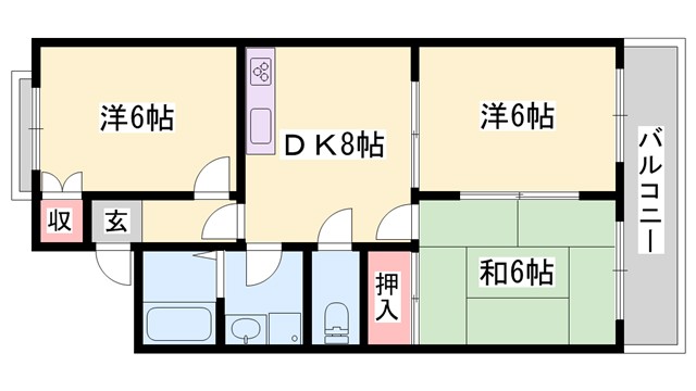 TWIN MF A棟の間取り写真