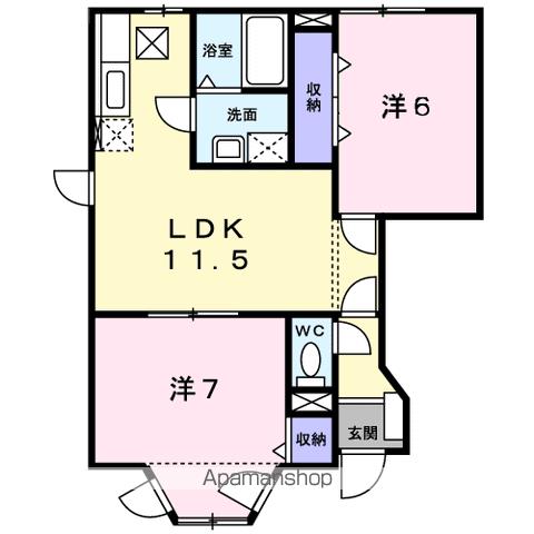 ＪＲ東海道本線 浜松駅 バス乗車時間：13分 最寄りバス停で下車 徒歩3分 2階建 築30年の間取り写真