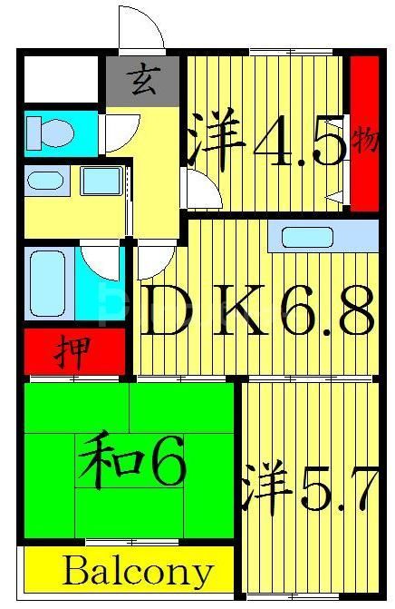 クレド花畑の間取り写真