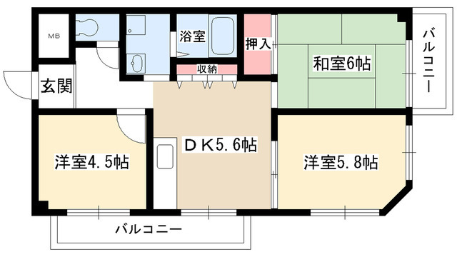 アスト鴻ノ巣の間取り写真