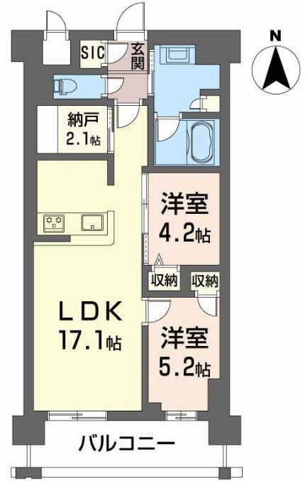 地下鉄御堂筋線 江坂駅 徒歩9分 11階建 築2年の間取り写真