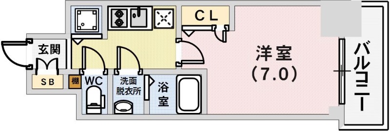 エスリード神戸三宮ラグジェの間取り写真