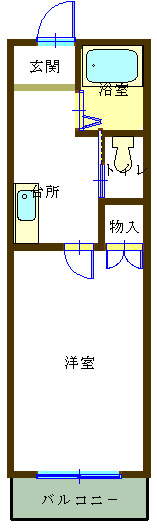 桑名市野田のアパートの間取り