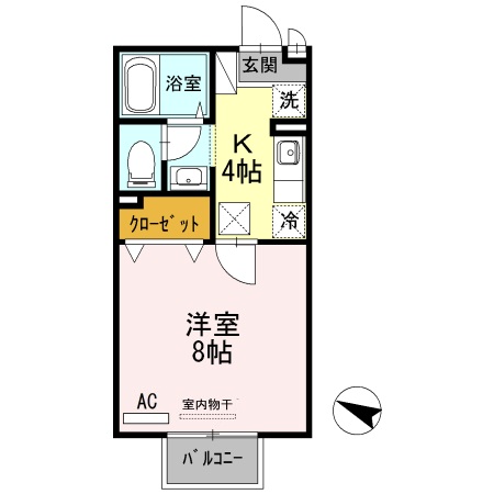 セジュール上ノ山　A棟の間取り