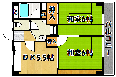 明石市西明石北町のマンションの間取り