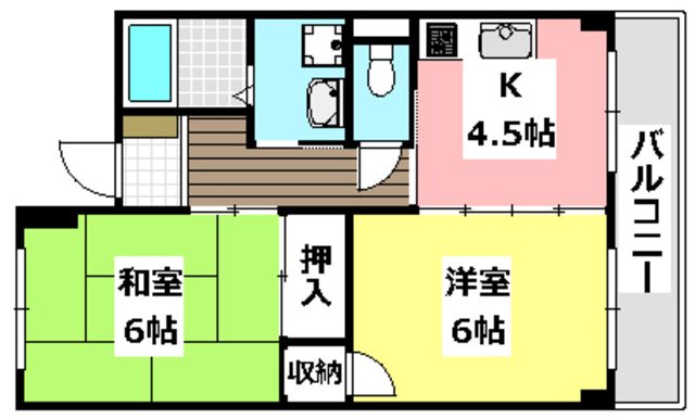 エスポアール摂津の間取り