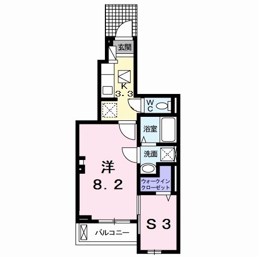 昭島市武蔵野のアパートの間取り