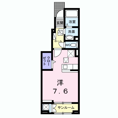 松江市雑賀町のアパートの間取り