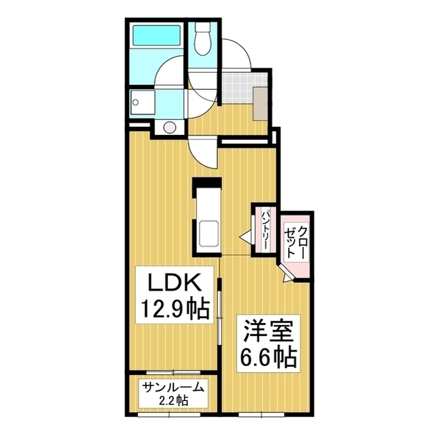 長野県岡谷市長地御所２（アパート）の賃貸物件の間取り