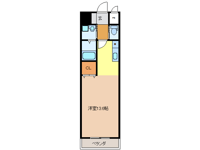 【岐阜市若竹町のマンションの間取り】