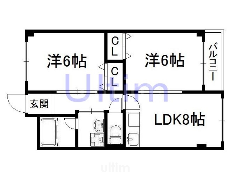 コーポラス伏見の間取り