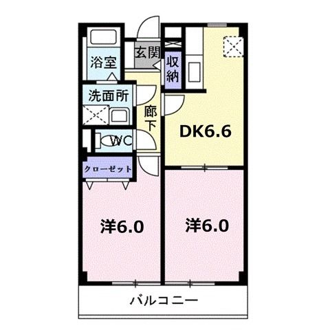 府中市用土町のアパートの間取り