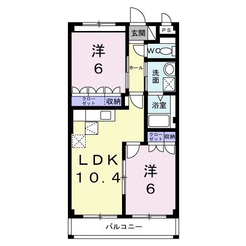 福山市駅家町大字上山守のアパートの間取り