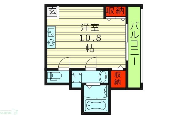 大阪市旭区清水のマンションの間取り