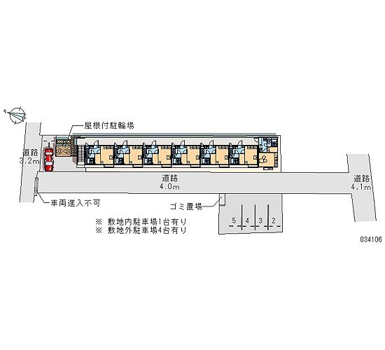 【安芸郡府中町石井城のアパートの駐車場】