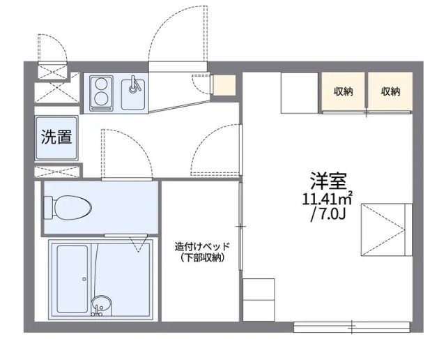 安芸郡府中町石井城のアパートの間取り