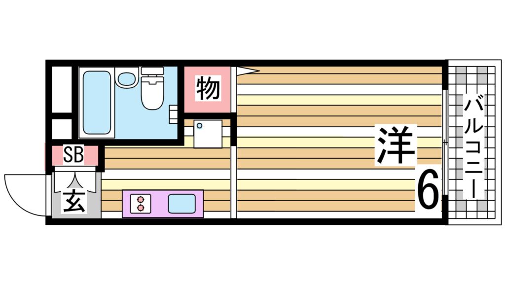 神戸市垂水区塩屋町のアパートの間取り