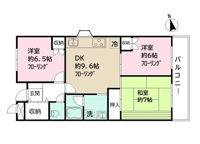 【千葉市花見川区幕張本郷のマンションの間取り】