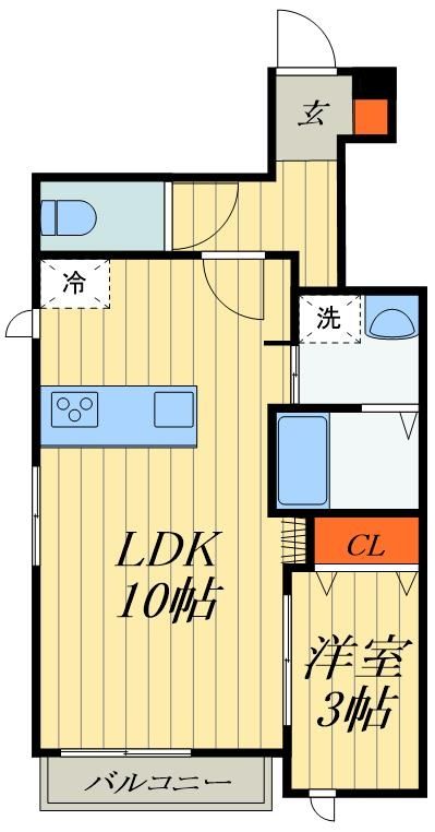 草加市草加のマンションの間取り