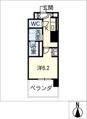 ジョイフル岐阜駅　カーサ イーストの間取り