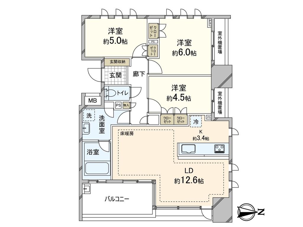 ライオンズ一条レジデンス湘南ＣーＸの間取り